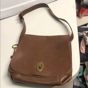 Fossil Crossbody Brown Leather Handbag